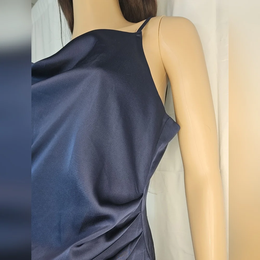 re:named Navy Draped Midi Dress - Picture 4 of 16
